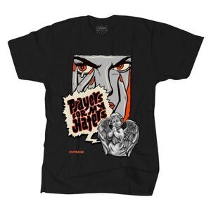 Black and orange Outrank "prayers for my haters" short sleeve tee size L